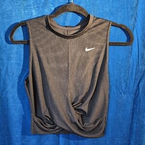 Nike Black Twist-Front Sleeveless Tank Top